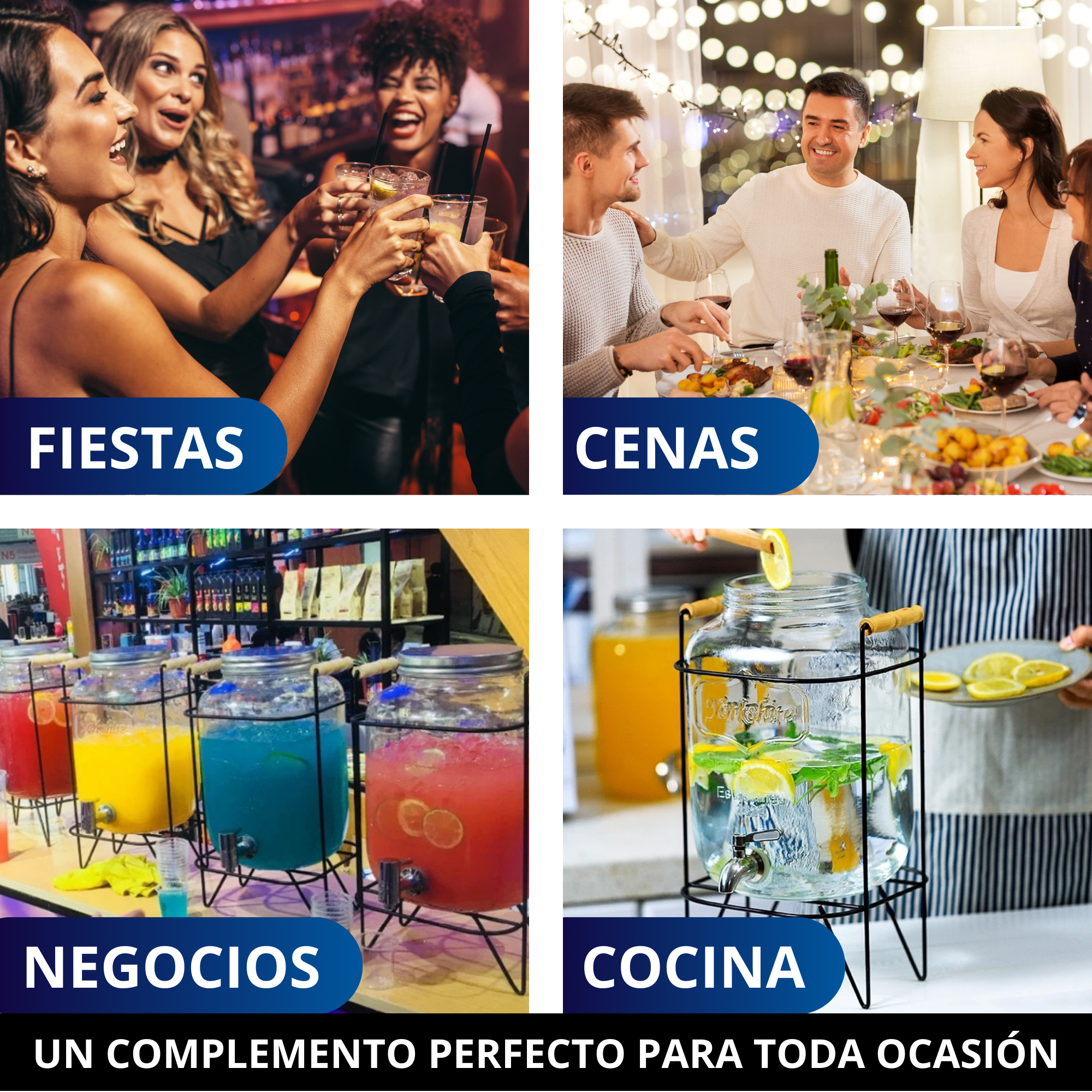 Dispensador De Bebidas Vitrolero Ecomlab Con Base Metálica.
