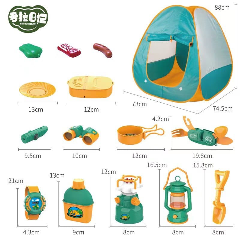 Set Infantil Acampar Koala Accesorios Reloj Linterna Brújula.