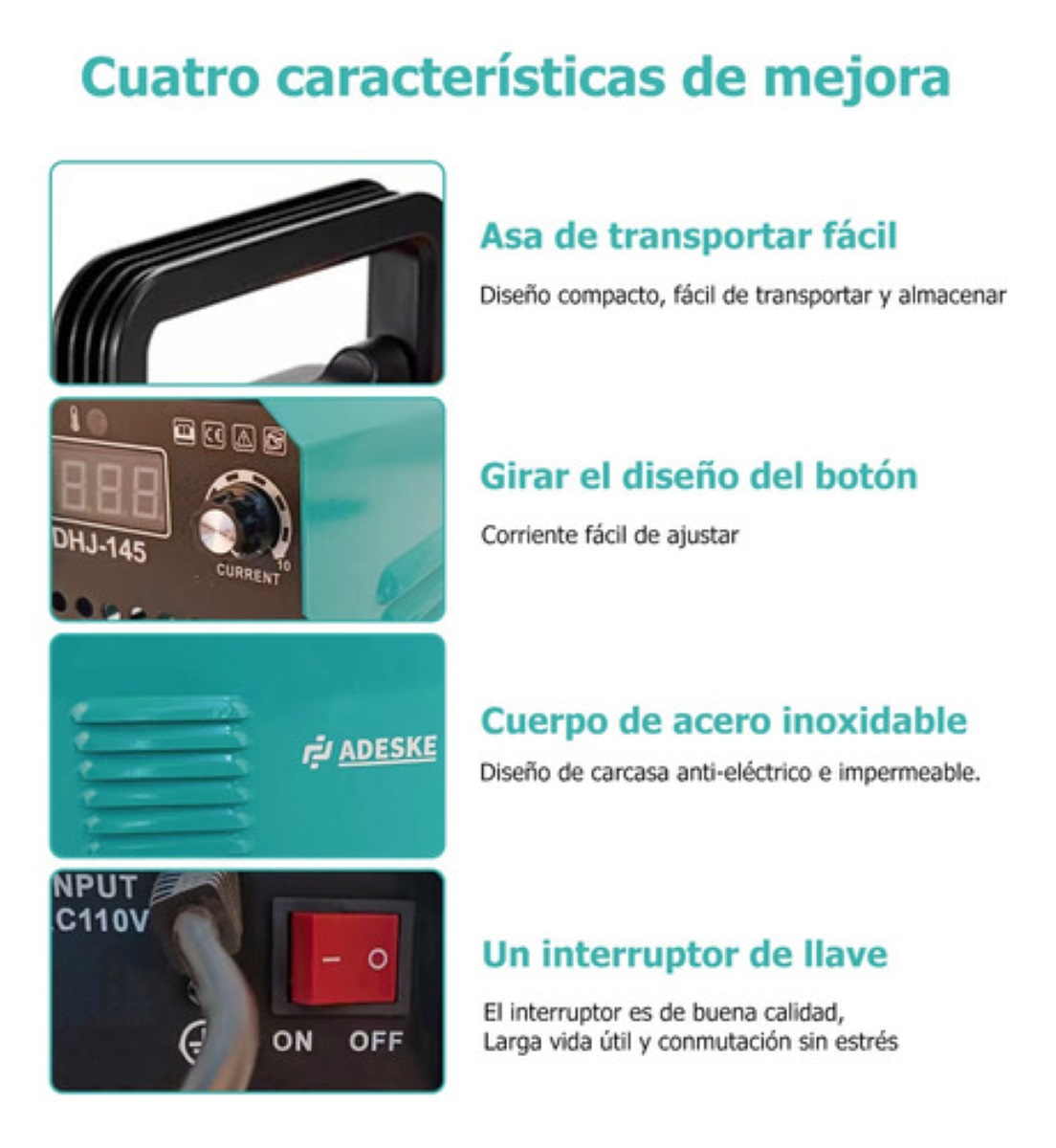 Mini Soldadora Maquina Soldar Inverter Portatil Inversores, Verde