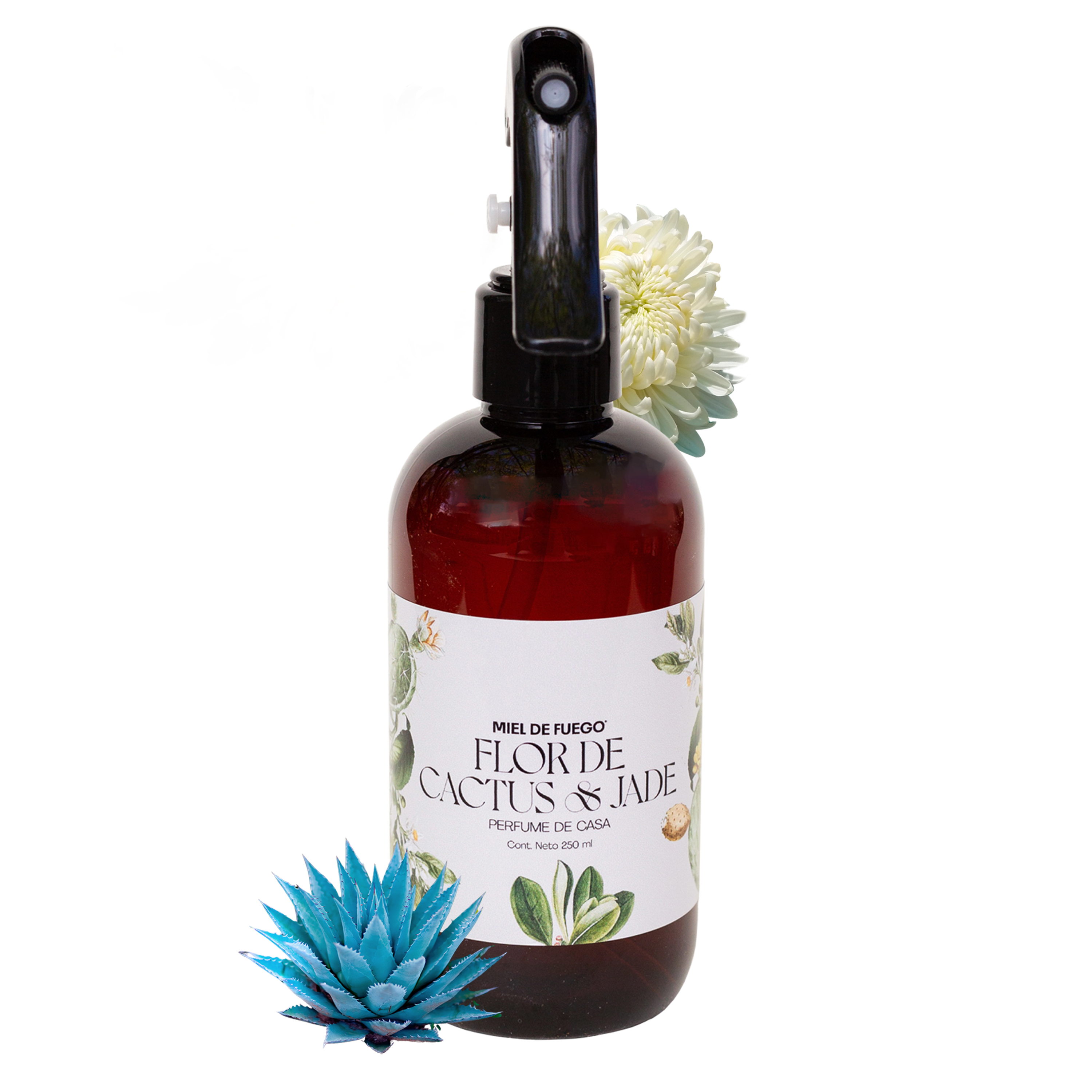 Perfume para Hogar 100% Natural – Aroma Flor de Cactus y Jade | Aroma Duradero – 250 ml |  Fusión de Agave Dulce y Aloe Acuoso .