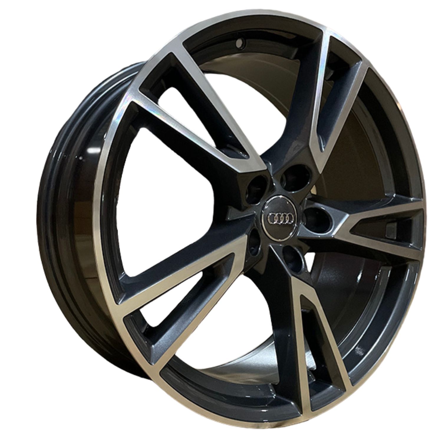 Rines Gun Grey Machine 19 5x112 Volkswagen Jetta, GOLF