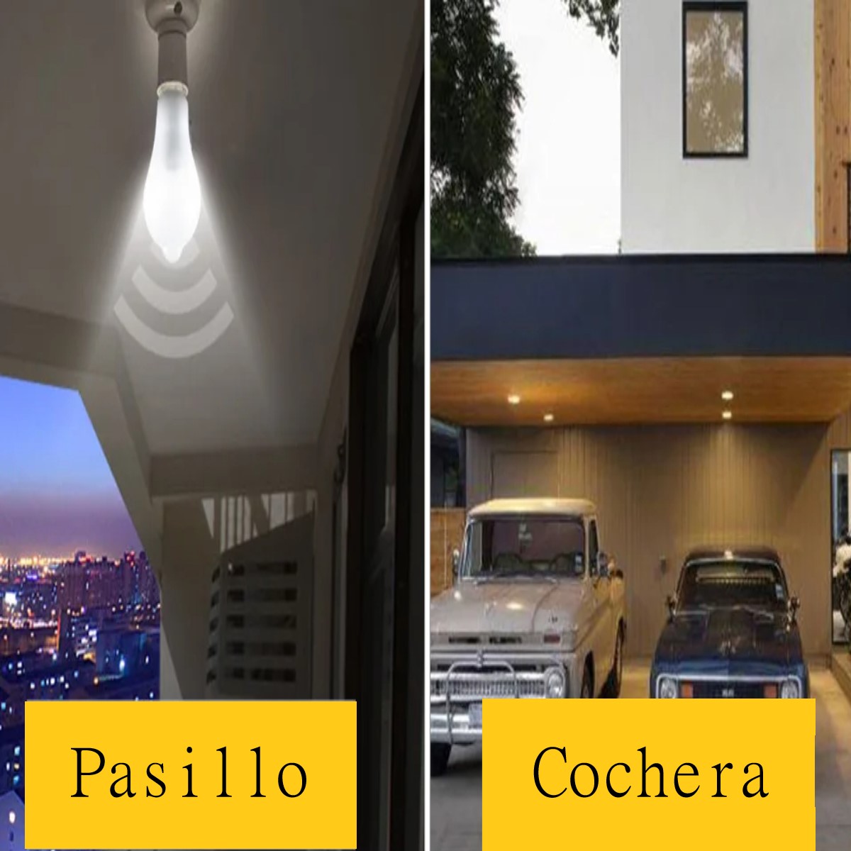 Focos Led Ahorrador Con Sensor De Movimiento 18w E27 nocturno blanco casa patio negocio cochera