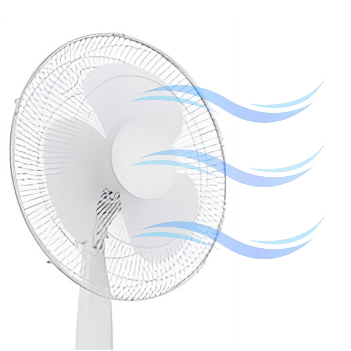 Ventilador Pedestal 16 pul 3 vel KIT 4 PIEZAS OKKU plástico.