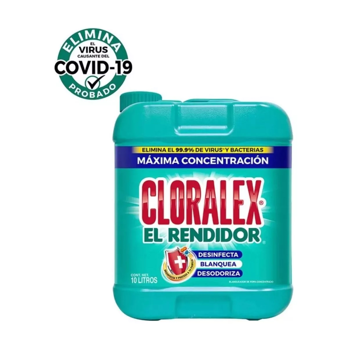 Blanqueador Líquido Cloralex El Rendidor 2 Pzs de 10 L c/u