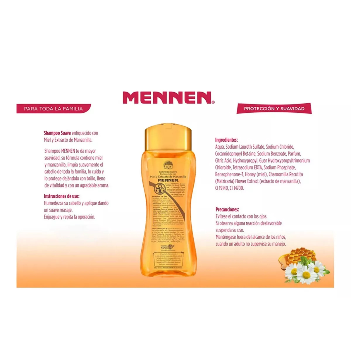 Shampoo Suave Mennen con Miel y Manzanilla 700 ml