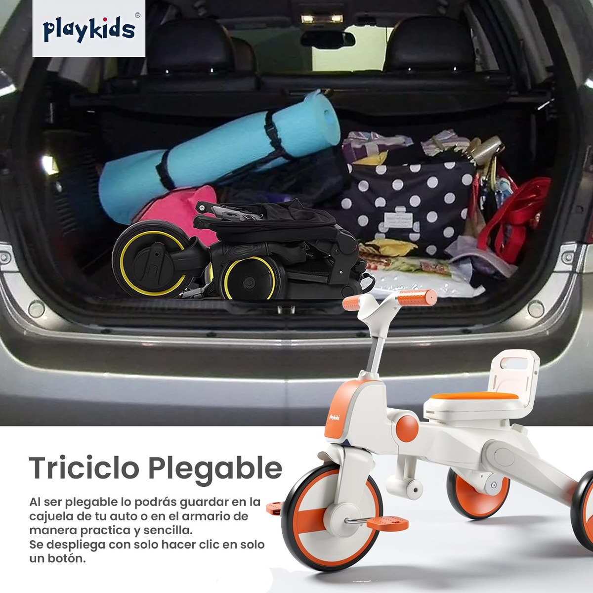 Triciclo 4 En 1, Carriola, Bicicleta De Balance Kids Play.