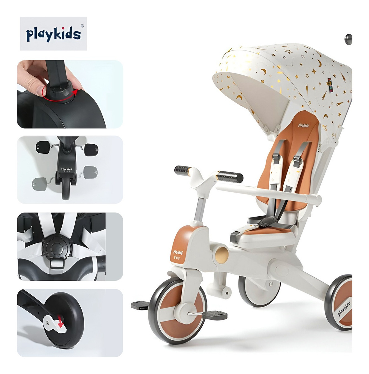 Triciclo 4 En 1, Carriola, Bicicleta De Balance Kids Play.