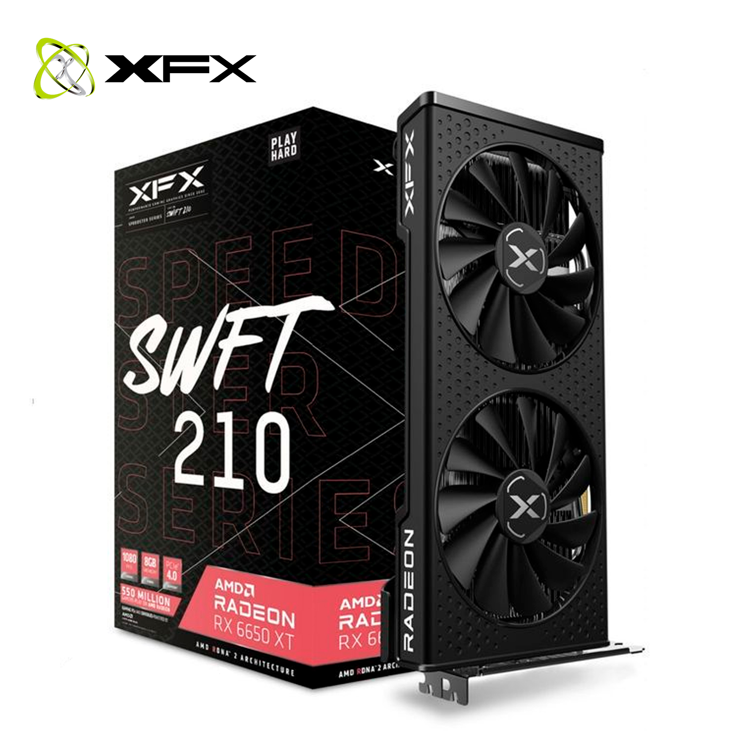 Tarjeta de Video XFX Speedster SWFT 210 AMD Radeon RX 6650 XT 4GB 128-bit GDDR6.
