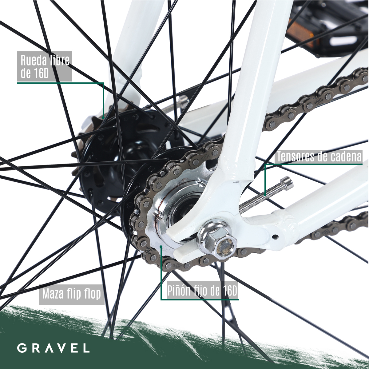 Bicicleta Gravel Fixie R700c Aluminio Color Blanco Tamaño Del Cuadro 47.