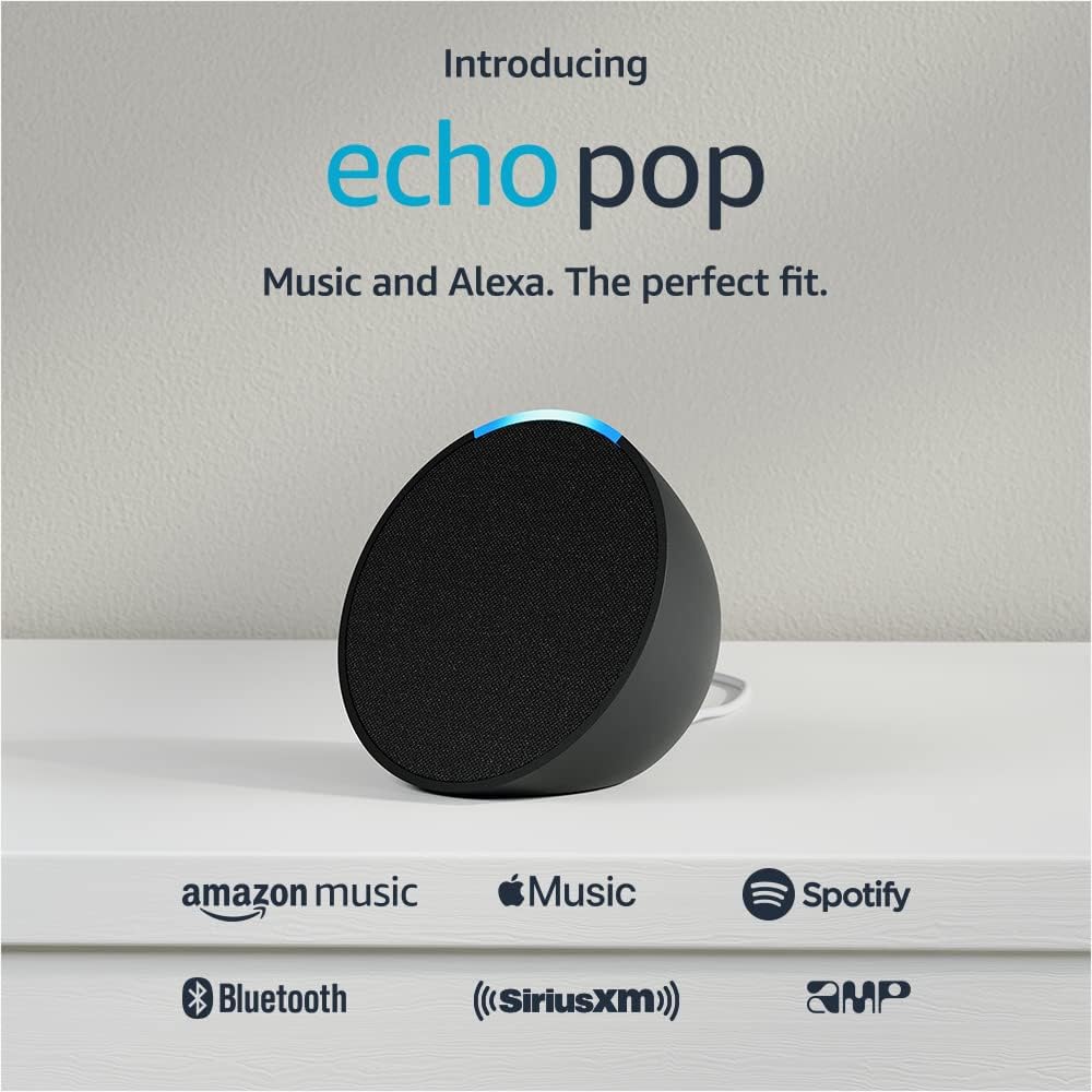 Amazon Echo Pop con asistente virtual Alexa Negro charcoal .