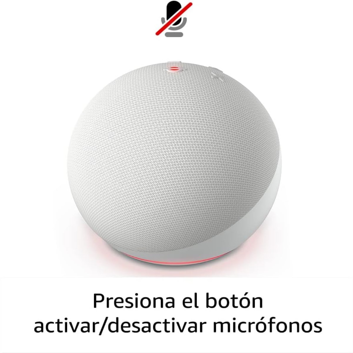 Amazon Echo Dot 5th Gen Con Asistente Virtual Alexa Glacier White / blanco .