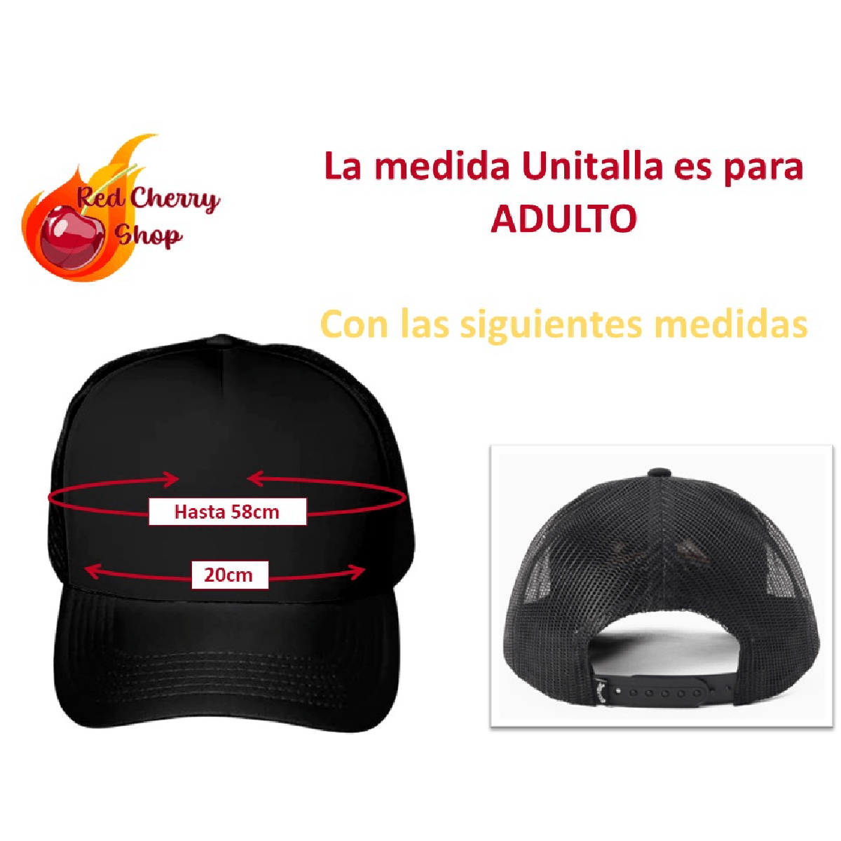 Gorra Negra Super mario bros Honguito Trucker de malla estampado preimum HD tela termoadhesiva.