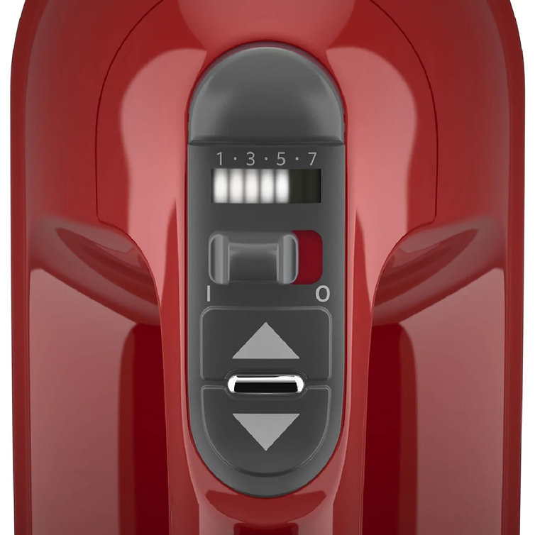 Batidora de Mano KitchenAid KHM7210ER de 7 Velocidades Color Rojo.