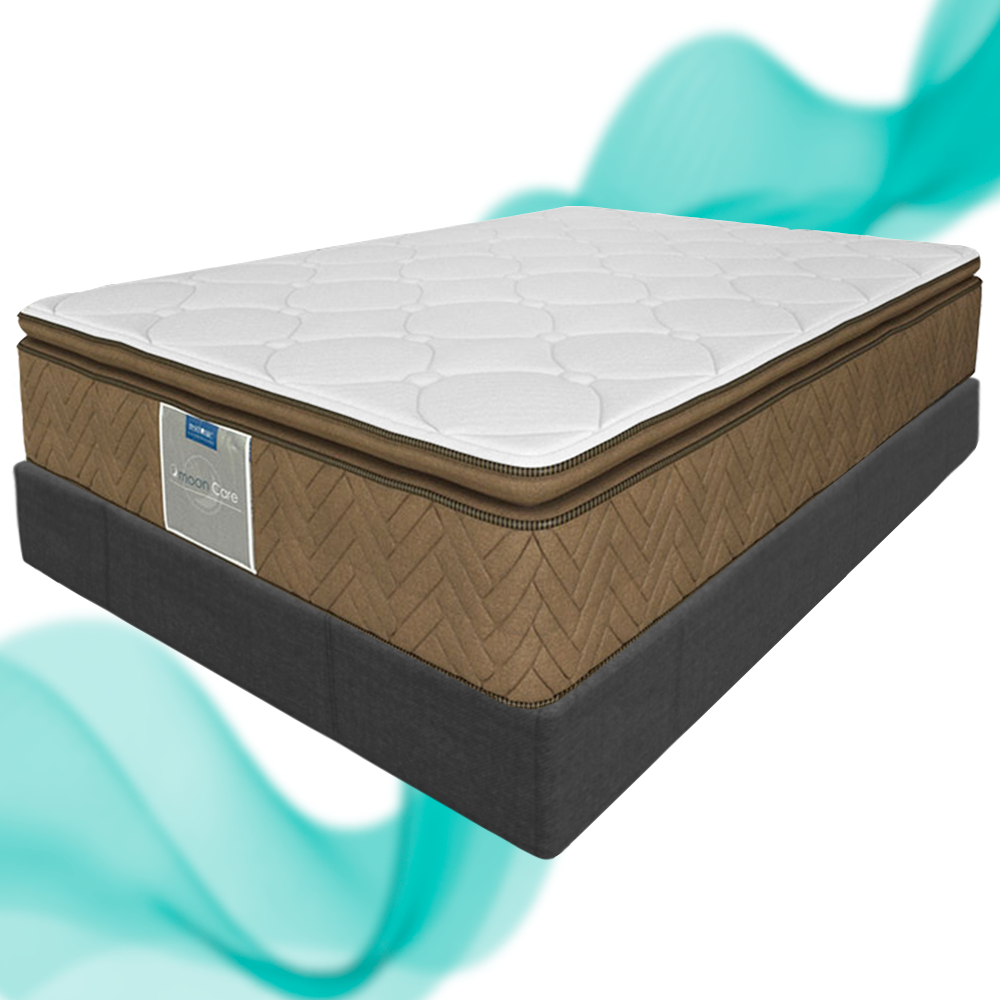 Colchón y Box Individual Leyen Nova Restonic Ortopédico Con Colchoneta PILLOW TOP.