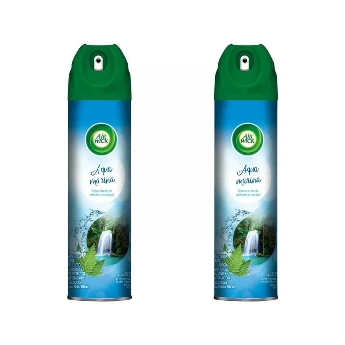 Aromatizante Air Wick en Aerosol Aqua Marina 2 Pzs de 300 ml