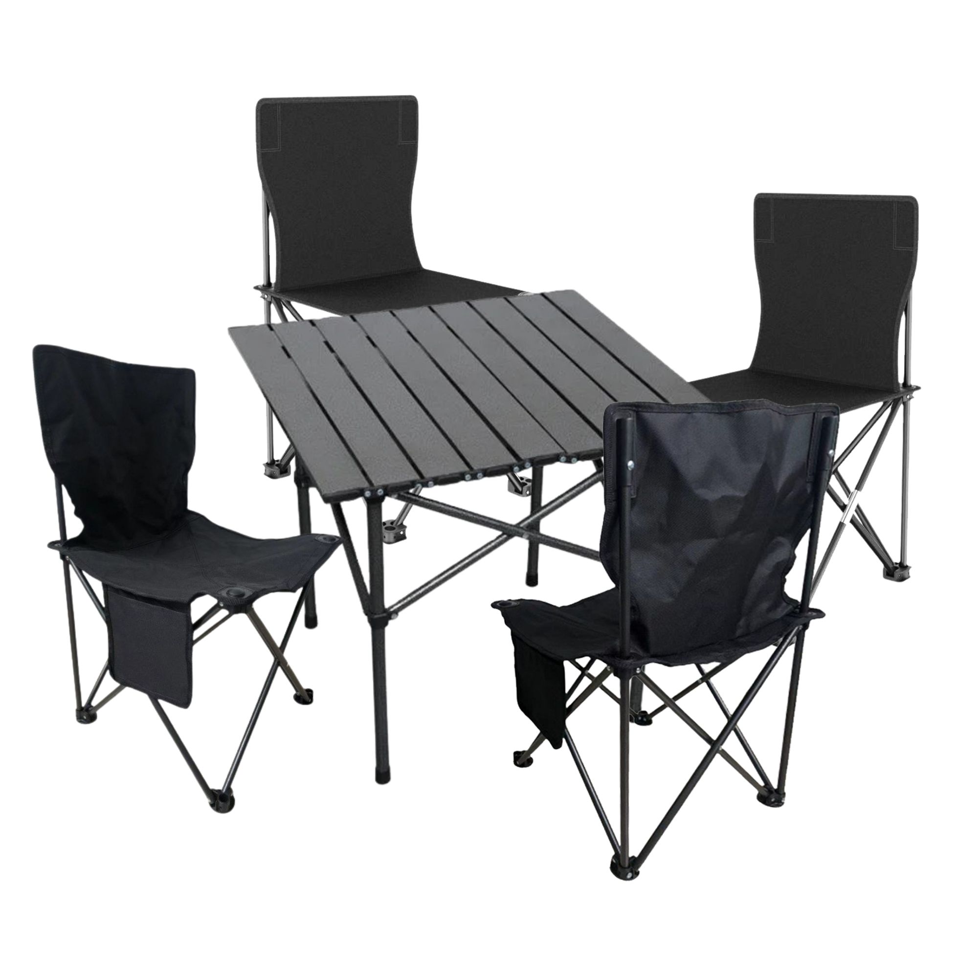 Mesa Plegable Camping Con 4 Sillas Ecomlab Jardín Portátil.