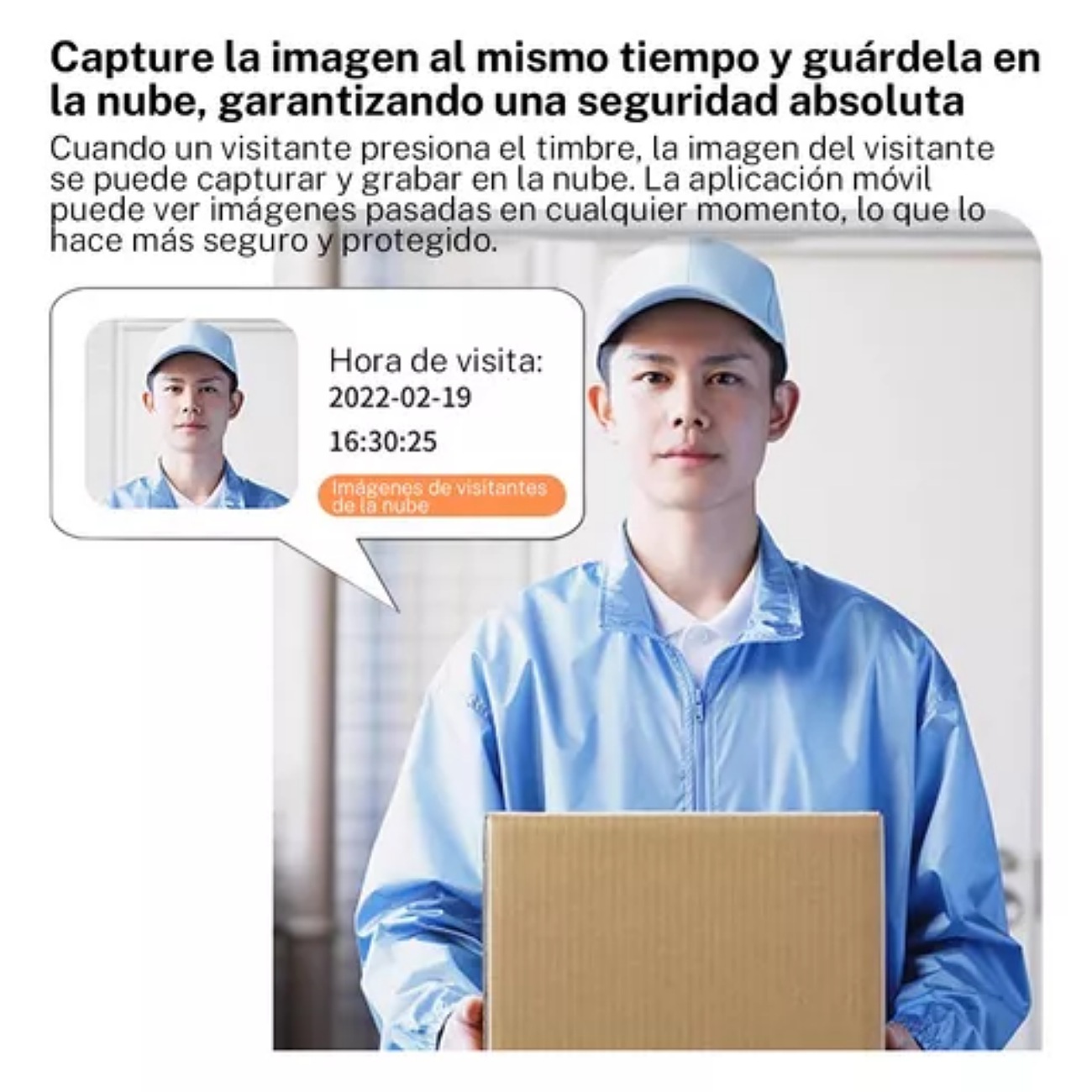 Campainha C/ Cámara Wifi S/filo Inteligente Interfone