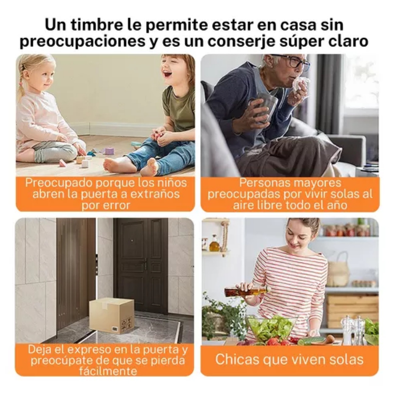 Campainha C/ Cámara Wifi S/filo Inteligente Interfone