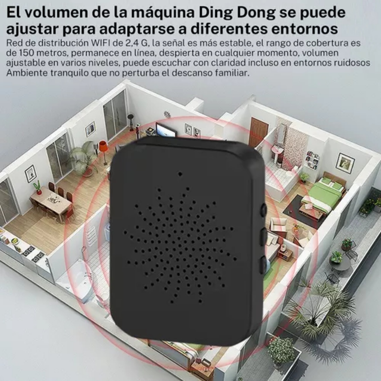 Campainha C/ Cámara Wifi S/filo Inteligente Interfone