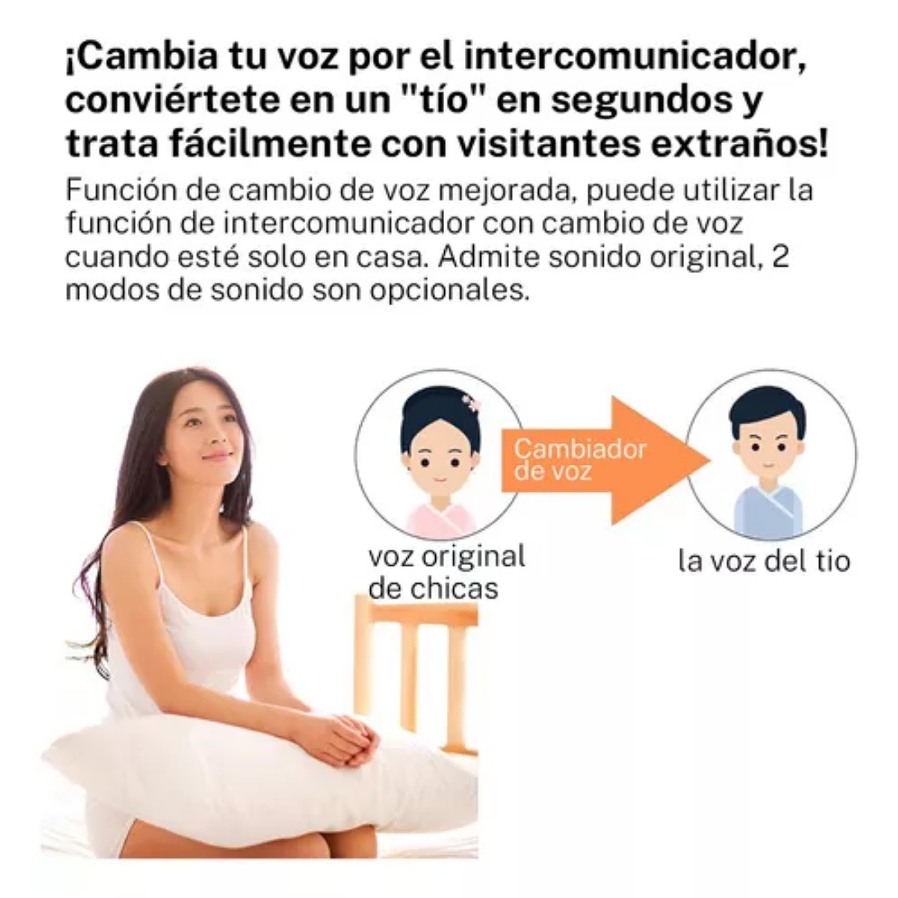 Campainha C/ Cámara Wifi S/filo Inteligente Interfone