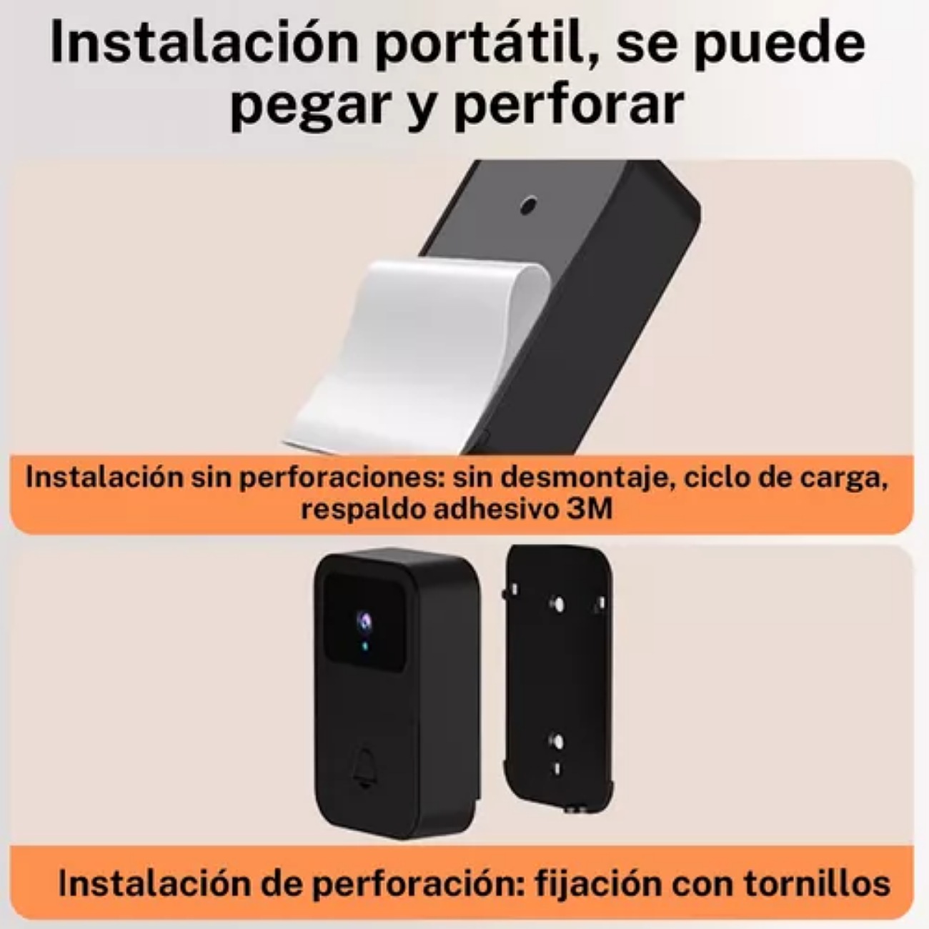 Campainha C/ Cámara Wifi S/filo Inteligente Interfone