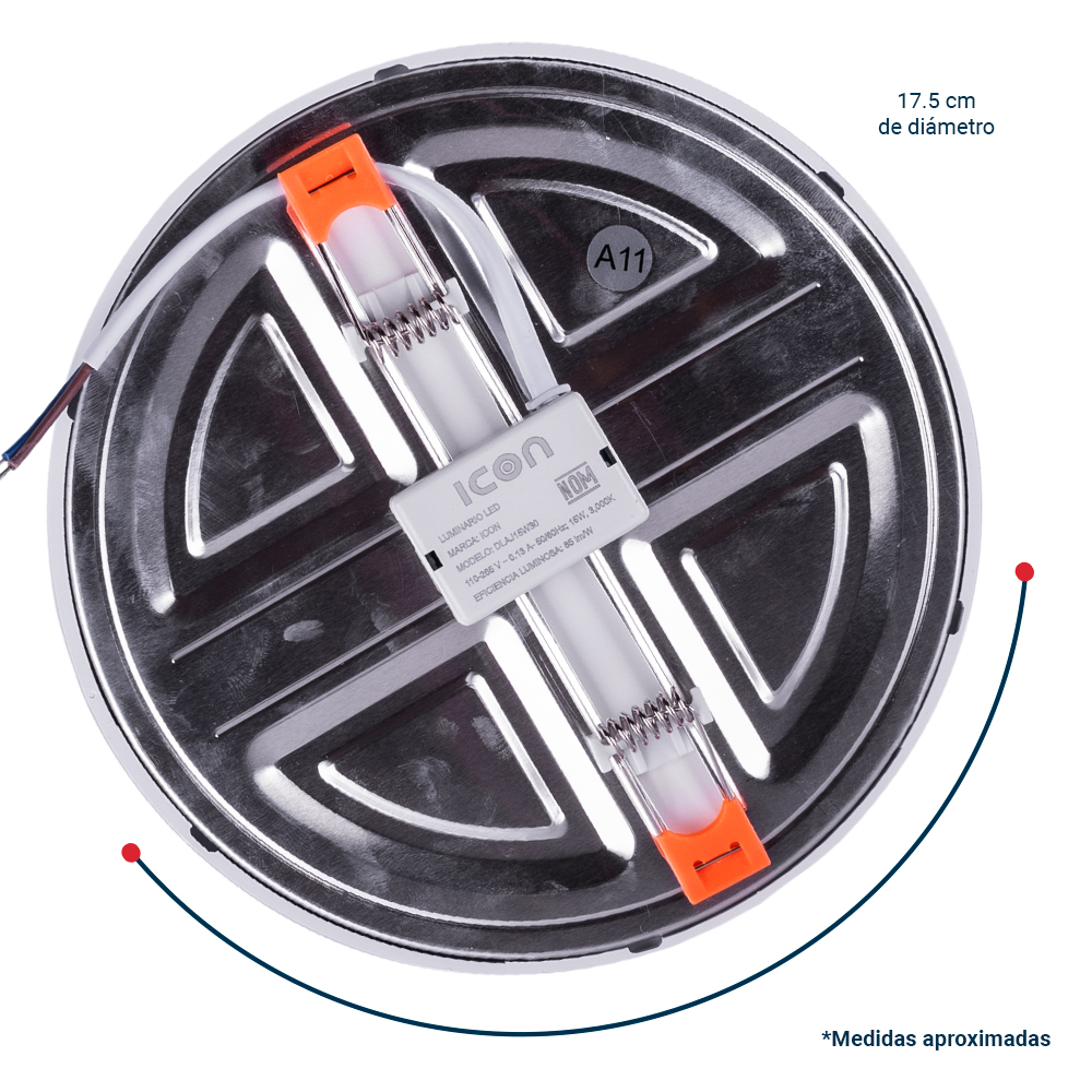 ICON Luminario Led Downlight Ajustable 15W Luz Cálida 3000K