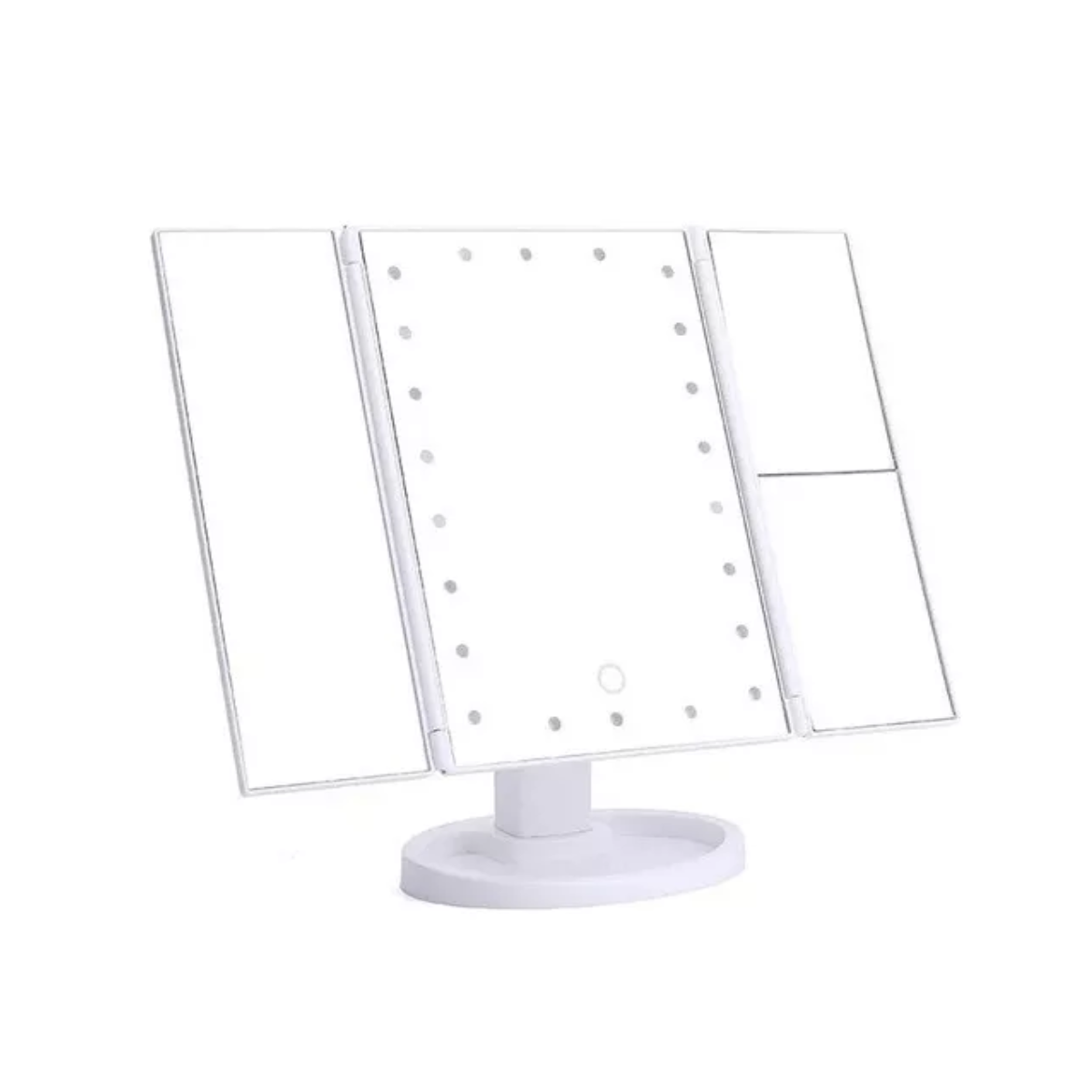 Espejo Maquillaje Luz Led Tríptica Aumentos Makeup.