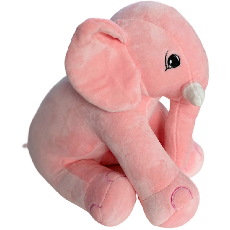 Peluches 2 Elefantes Con Colmillos Suave Y Tierno Animalito Rosa Y Azul.