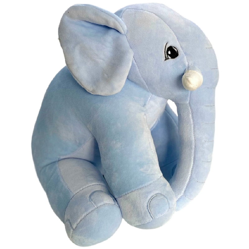 Peluches 2 Elefantes Con Colmillos Suave Y Tierno Animalito Rosa Y Azul.