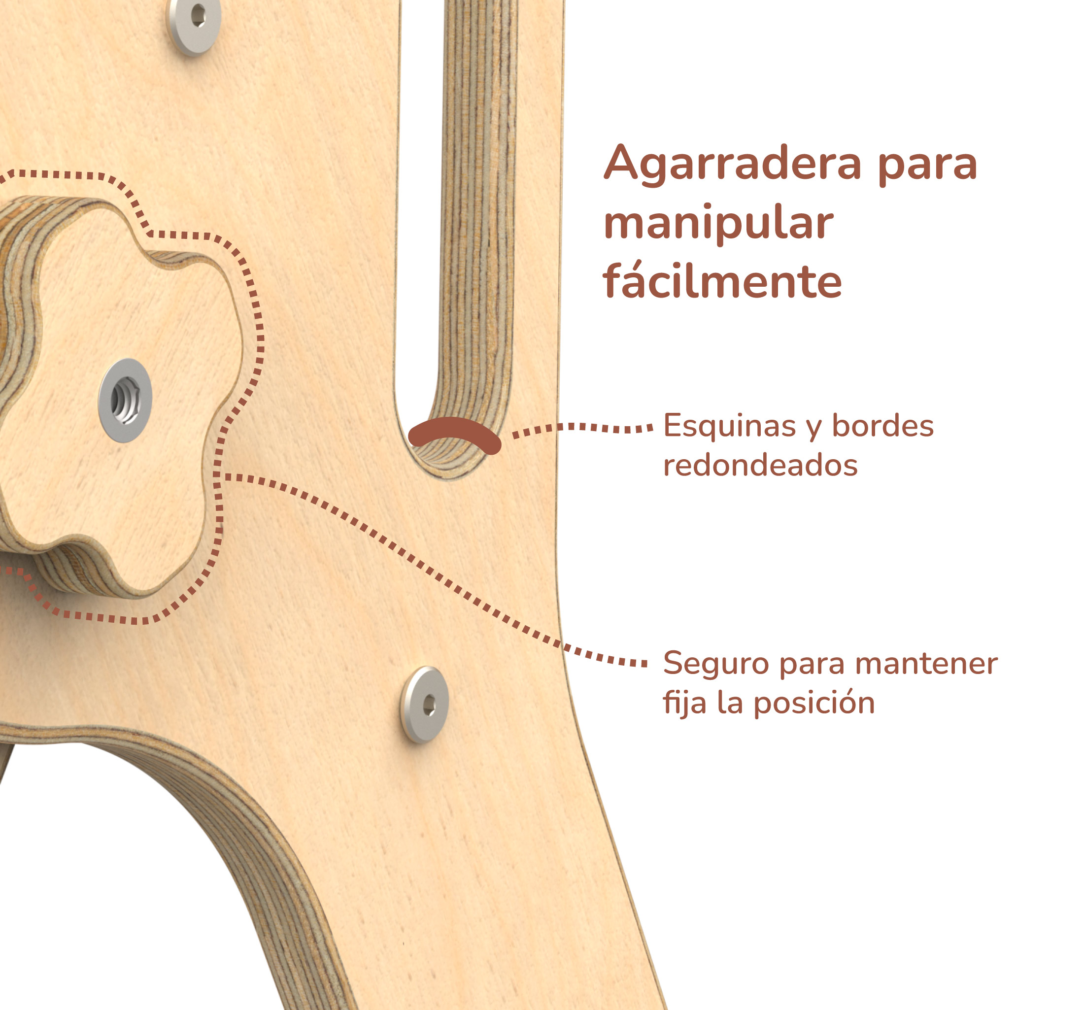 Triángulo de Escalada Grande Tres Posiciones Estructura de Juego Pikler para Bebés y Niños (Color Nube)