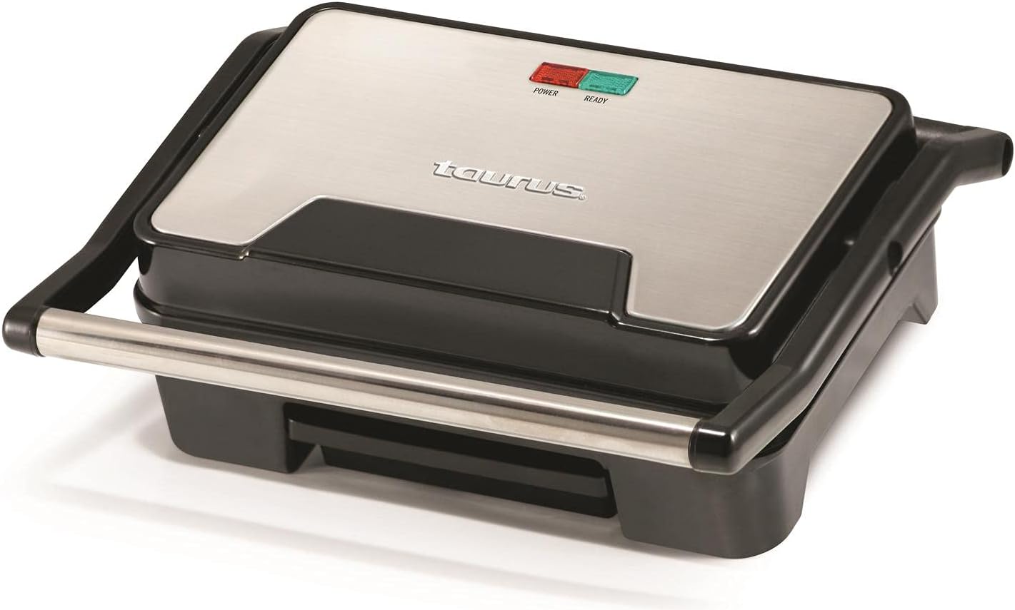 Parrilla eléctrica grill panini placas con antiadherente taurus tostare.