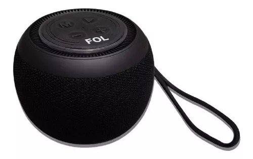 Bocina Bluetooth Portatil Fol C25 5w 1200mah Recargable Luz Negra.