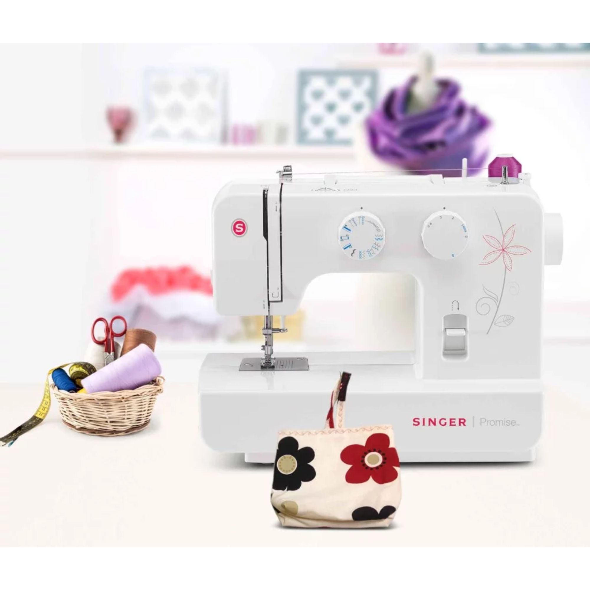 Máquina de coser mecánica singer promise 1412 de 12 puntadas.