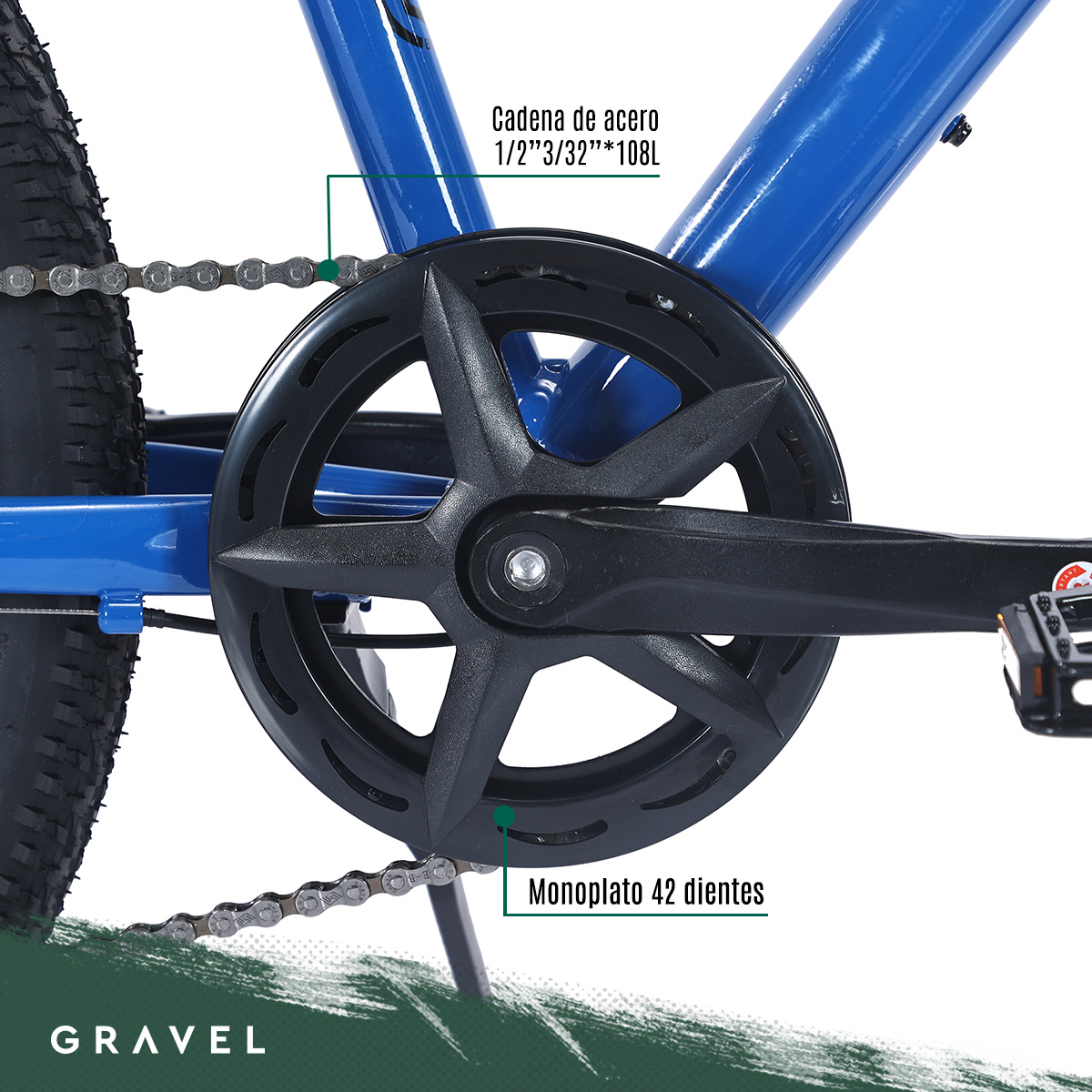 Biciclceta Gravel Rimo R24 8v Shimano Altus Disco Mecánico Color Azul Tamaño del cuadro M.