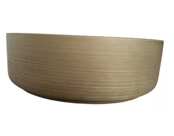 Lavabo Cerámico para Baño SAA, forma circular en color dorado con detalles en relieve metalizados. De sobreponer, con diseño europeo ideal para todo tipo de baños. Dimensiones 36.0 x 36.0 x 12.5 cms. (base x altura x profundidad)