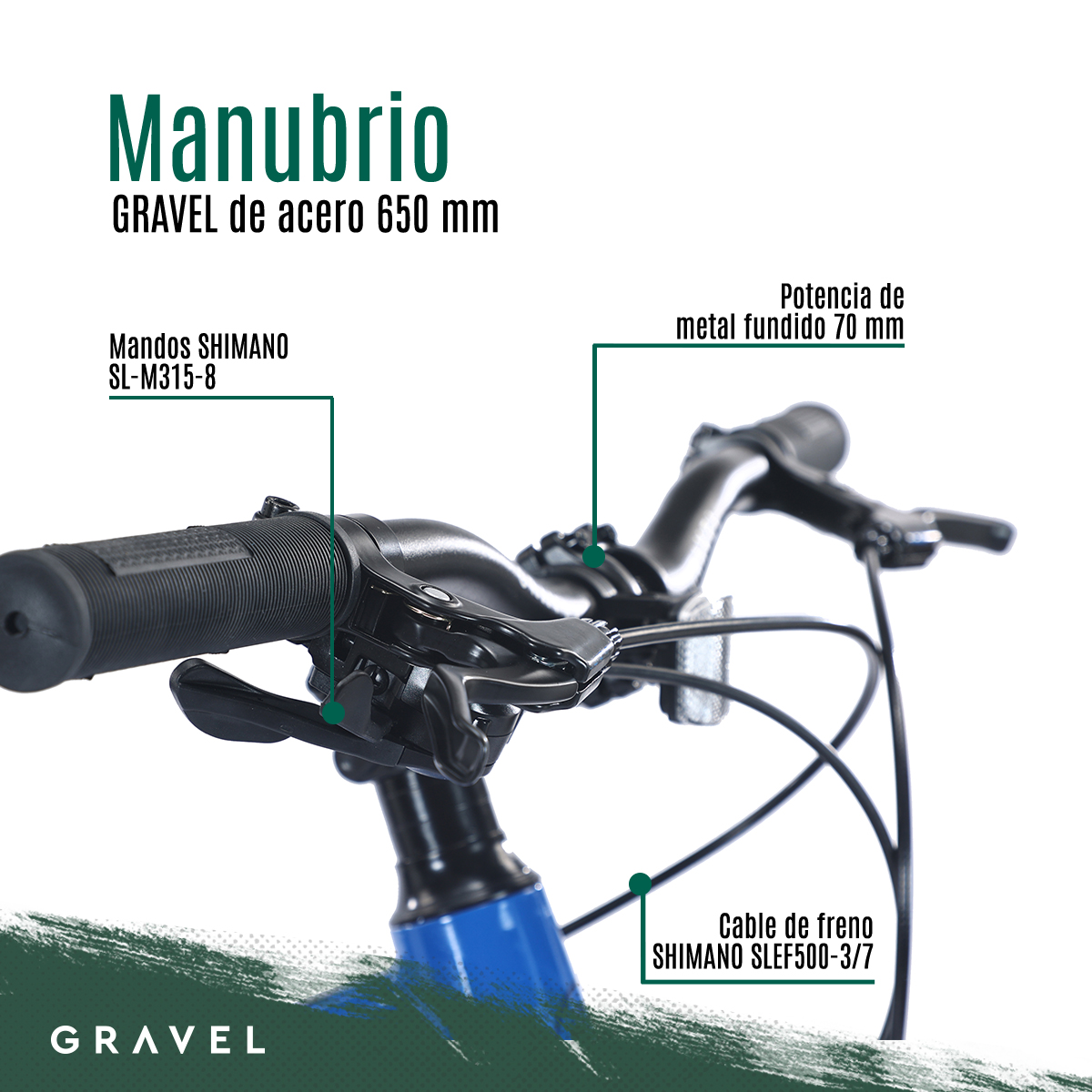 Biciclceta Gravel Rimo R24 8v Shimano Altus Disco Mecánico Color Azul Tamaño del cuadro M.