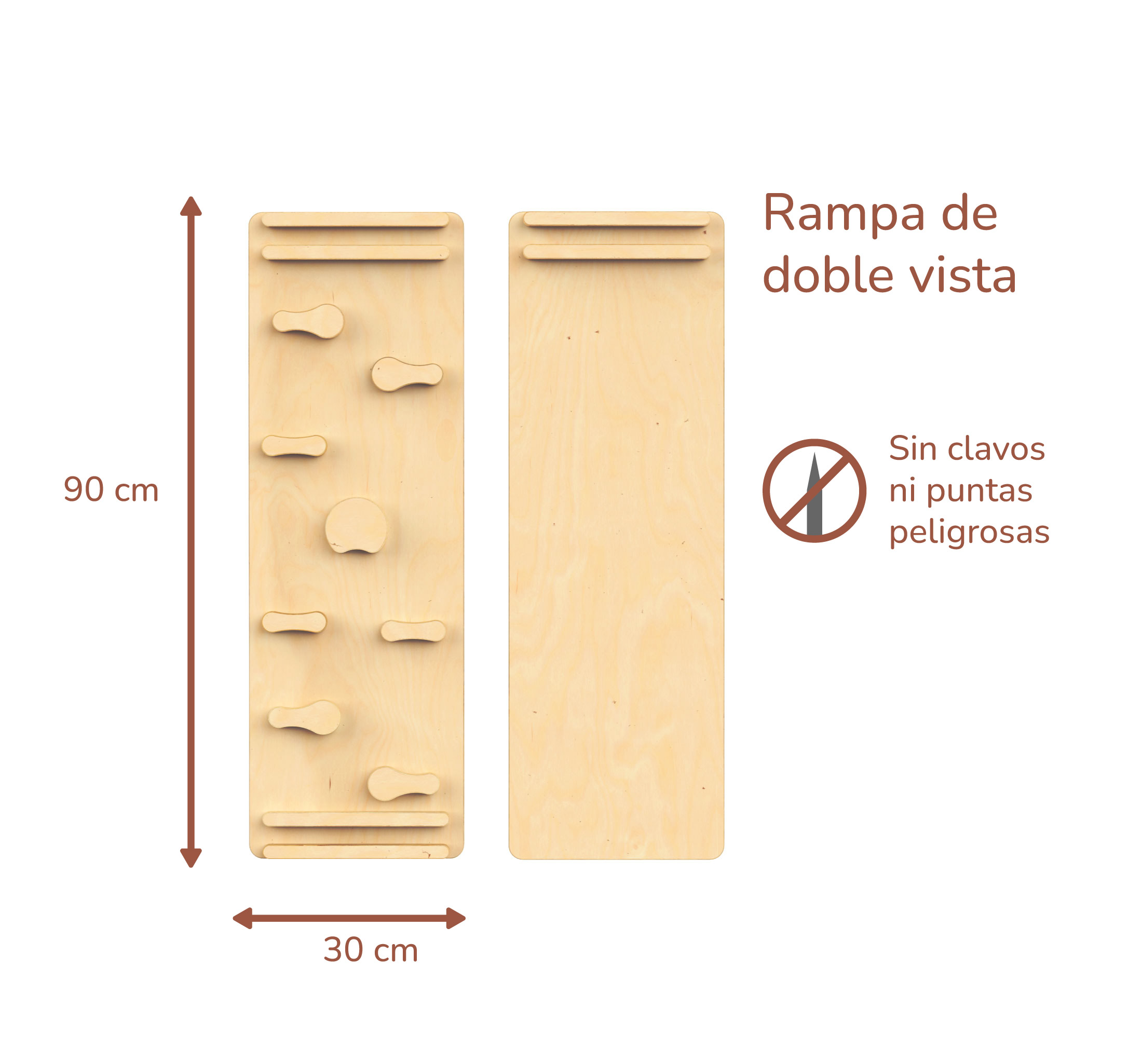 Triángulo De Escalada Grande Tres Posiciones + Rampa De Agarres ...