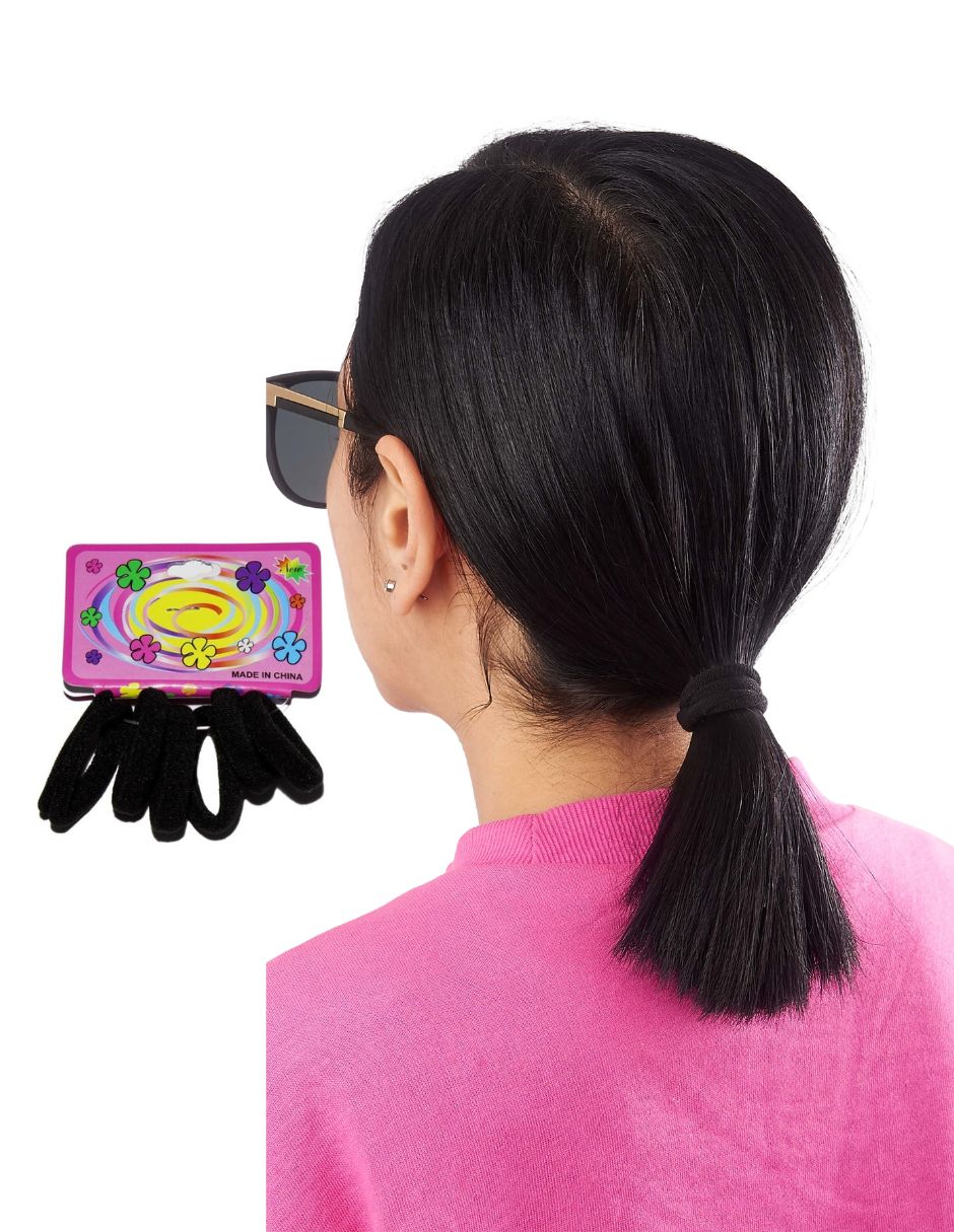 72 Pcs Ligas Negras para Peinar el Cabello, Donas para Cabello, Donas para Cabello Altamente Elásticas Lazos del Pelo para Coleta, Bandas de Goma de Pelo Algodón sin Costuras Corbatas para el Cabello para Niñas y Mujeres.