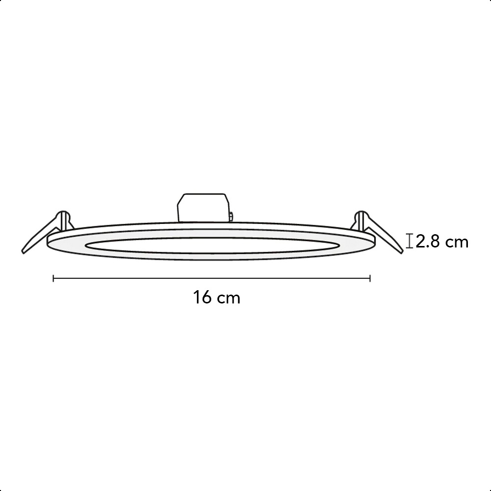ICON Luminario Led Downlight Empotrable Para Bote Integral 12W Luz Blanca 6500K