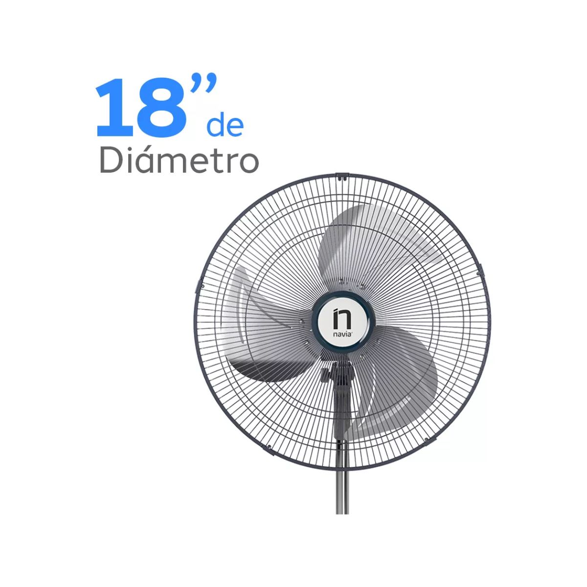 Ventilador Navia de Pedestal A18 Aspa Metálica 18 Pulgadas.