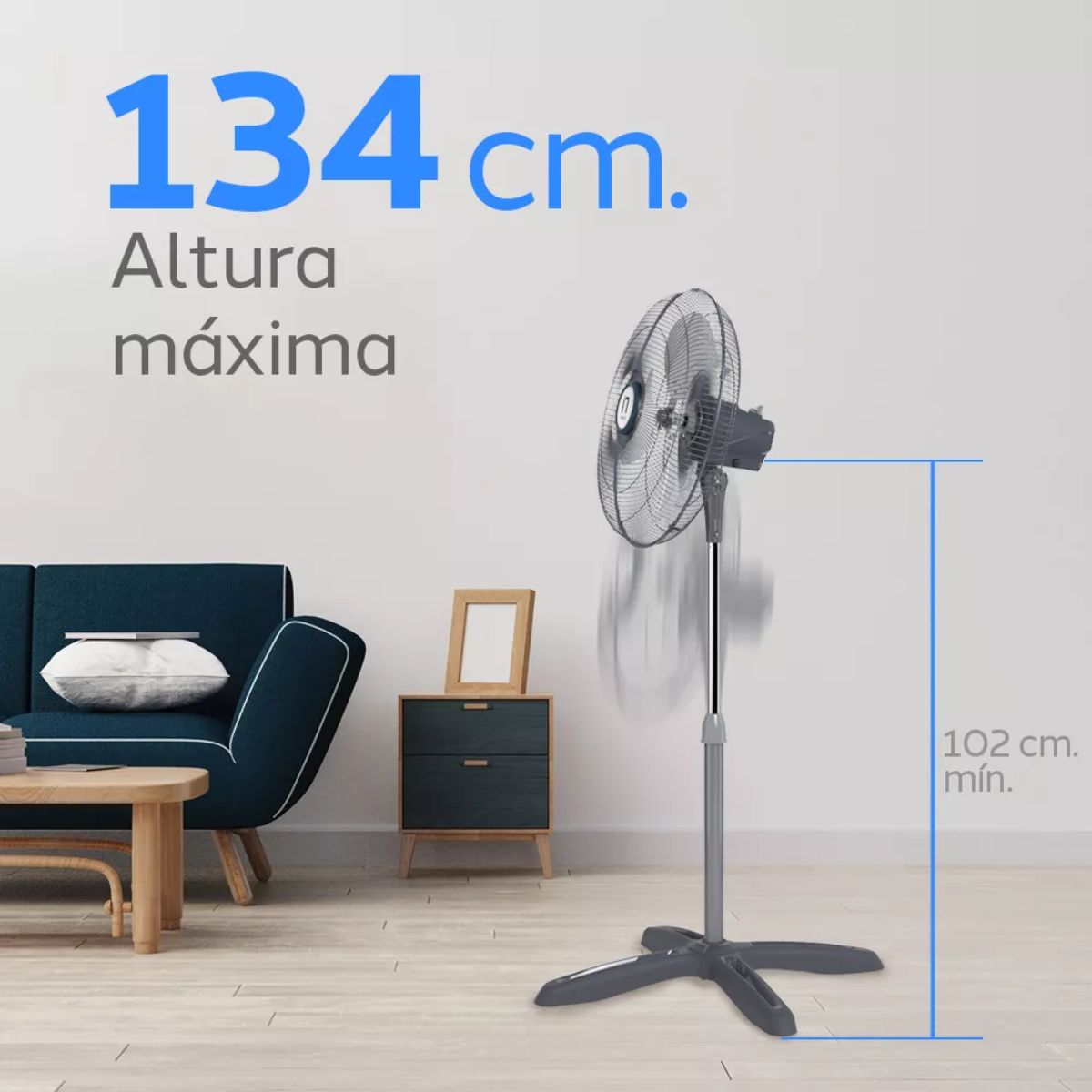 Ventilador Navia de Pedestal A18 Aspa Metálica 18 Pulgadas.