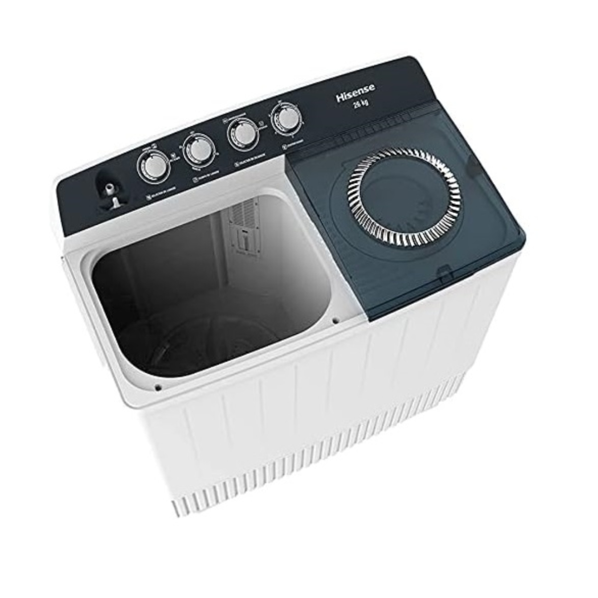 Lavadora Semiautomática Hisense WSA2601PX 26KG Doble Tina Blanca ALBY ENTREGA SÓLO VÁLIDA EN LA CIUDAD DE MÉXICO Y ZONA METROPOLITANA.