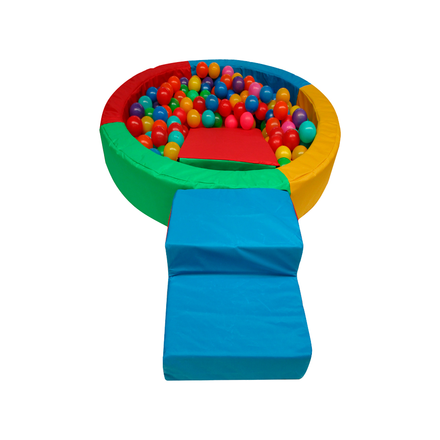 Alberca De Pelotas + Colchoneta De Fondo + Rampa Y Escalera + 300 Pelotas + 4 Cubos Multicolor DIDJIG Estimulación Temprana 