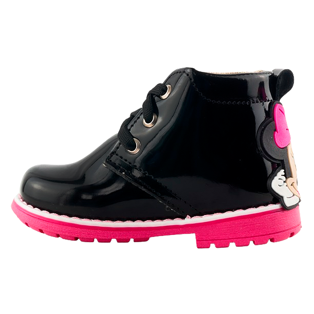 Bota Niña Bebé Mimi Ratoncita Charol Arco Ortopédico Cómodo 5616-cn.