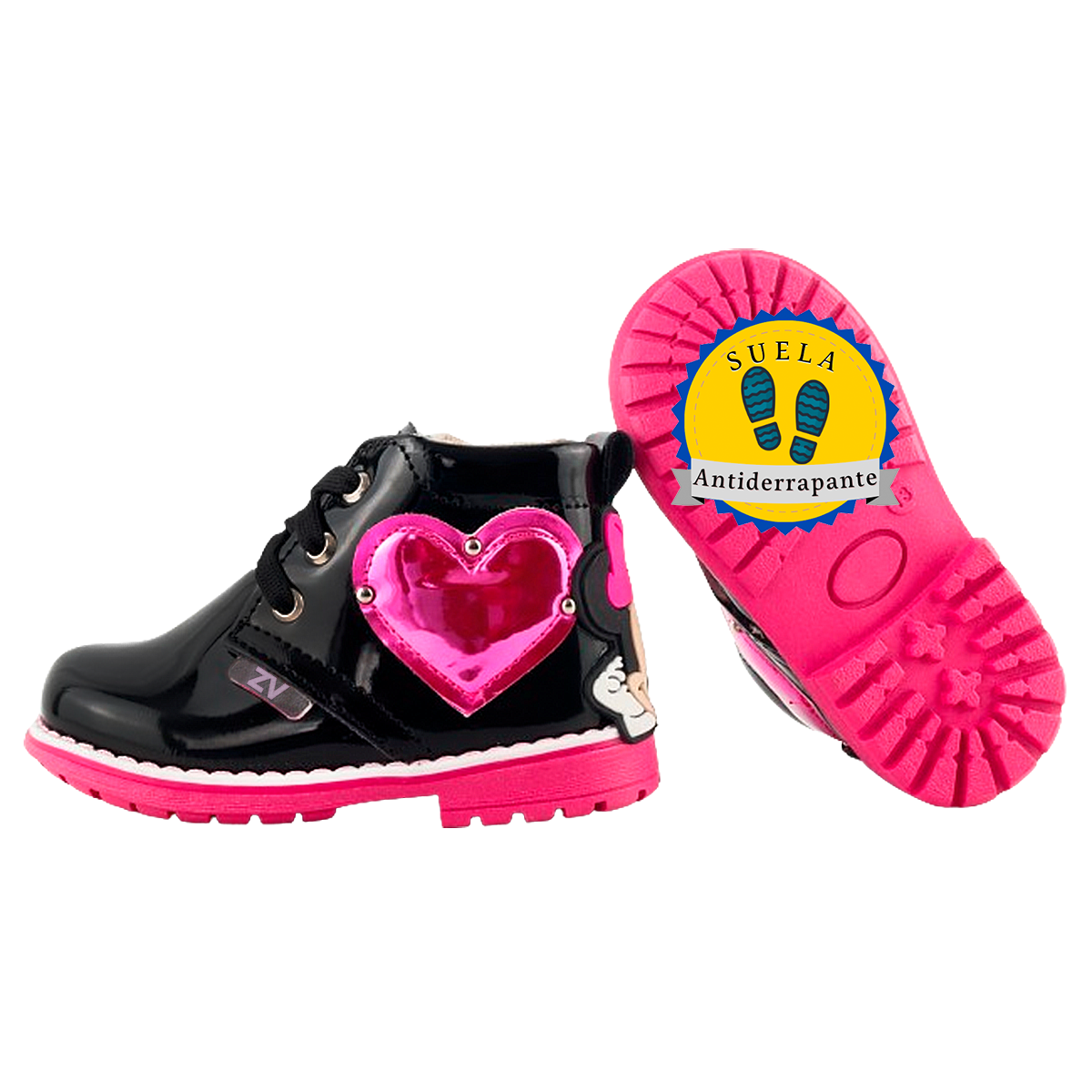 Bota Niña Bebé Mimi Ratoncita Charol Arco Ortopédico Cómodo 5616-cn.