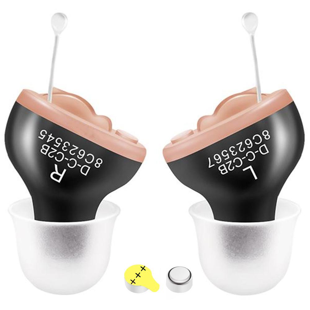 Aparato de Oído Moderno, MXHBK-001-26, 1 par, Negro, 200Hz -7645Hz, 27,6dB, 1,3V, Batería A10, Plástico ABS,, HearingBlak