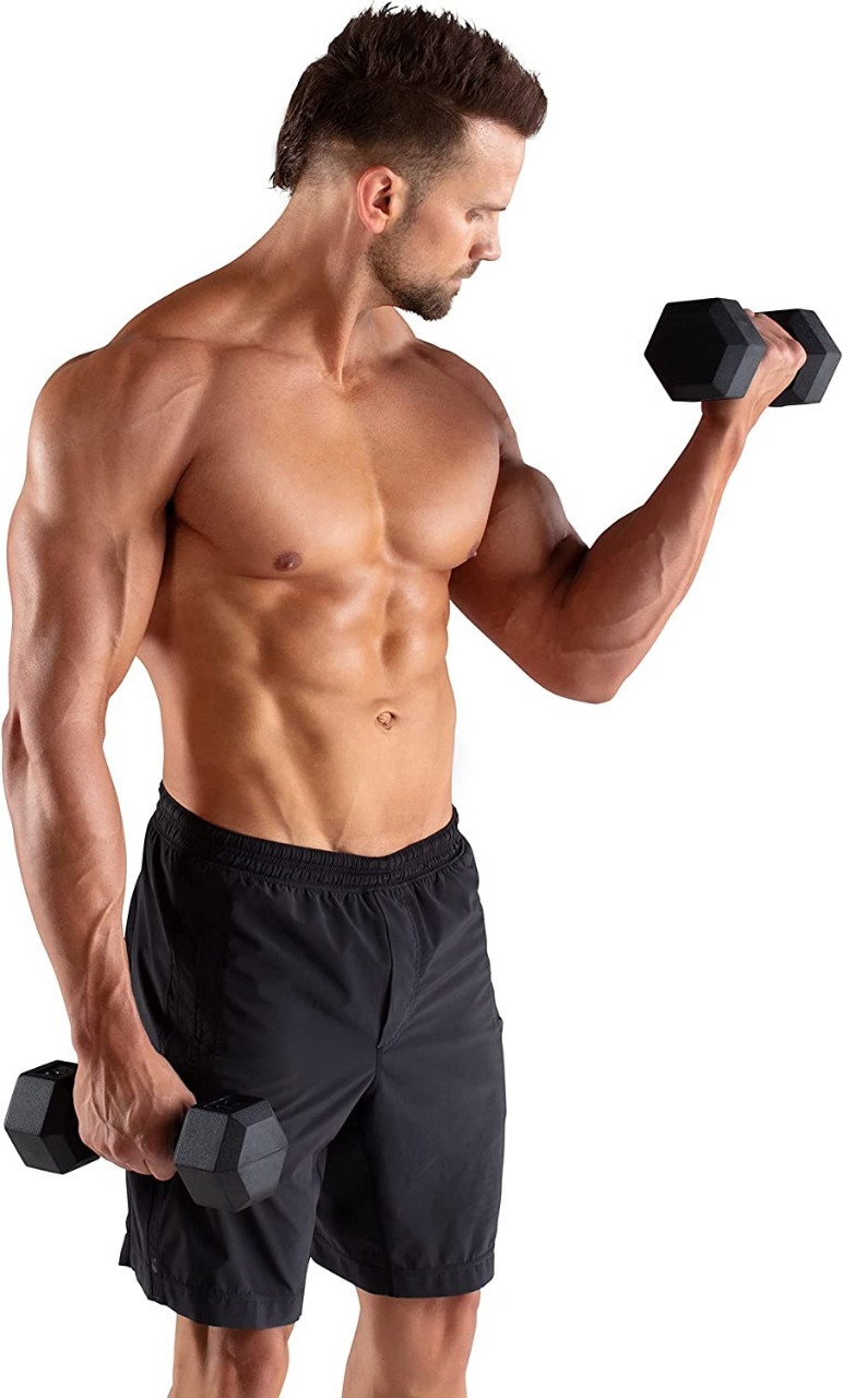 Par de Mancuernas hexagonales 8 Lb MDFitness, Mancuernas para Ejercicio, Pesas para Ejercicio en casa, Pesas hexagonales, Pesas Ejercicio, Pesas de Ejercicio, Mancuernas para Ejercicio en casa