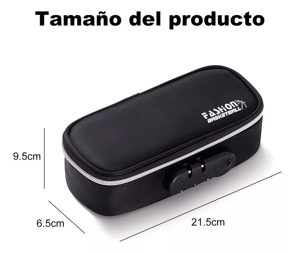 Lapicera De Gran Capacidad Estuchera, Con Función Antirrobo Color Negro