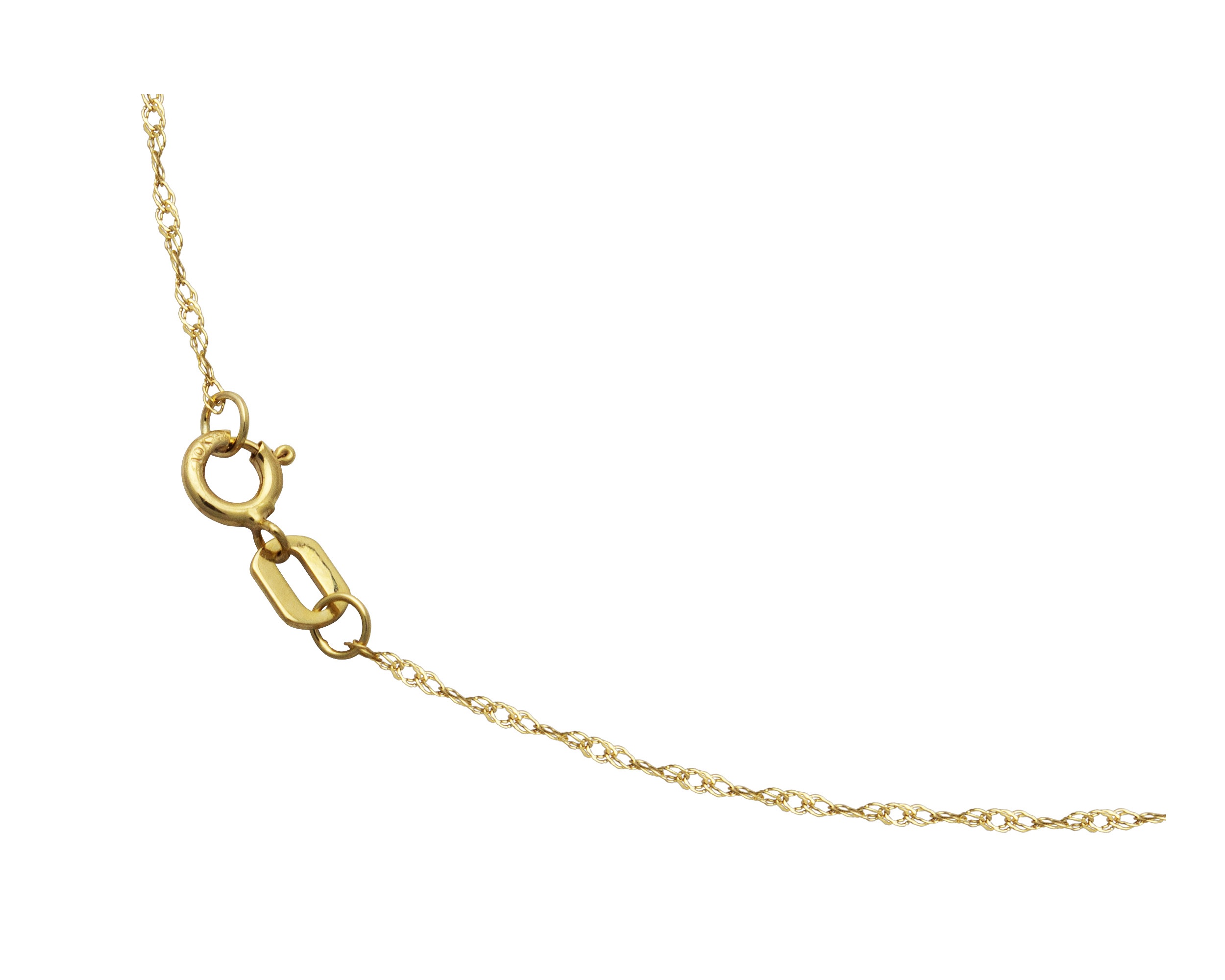 Collar Gargantilla Oro 10K Horoz letra E 45cm S1726.