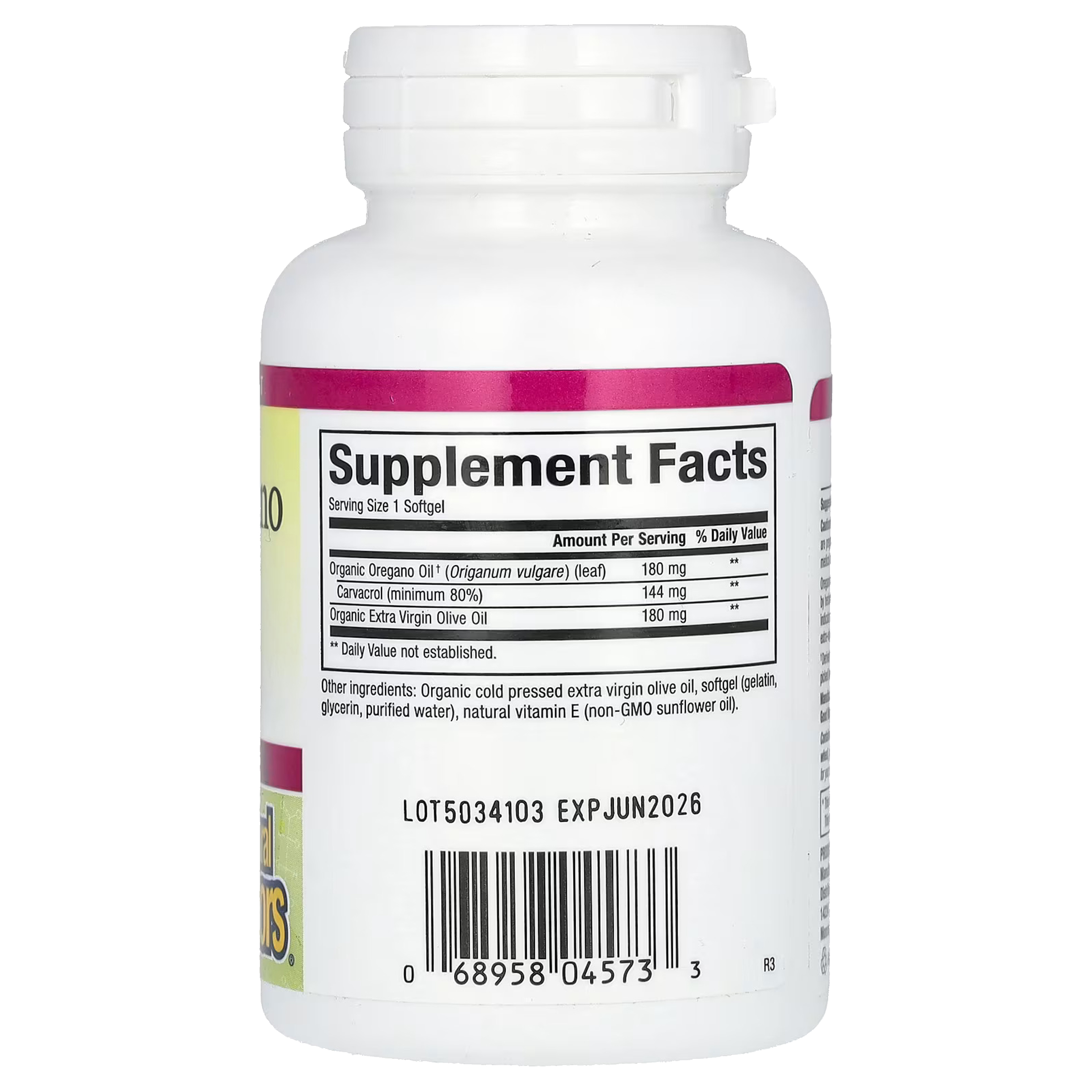 Aceite de Oregano Carvacrol 80% 180 mg 30 Cápsulas.